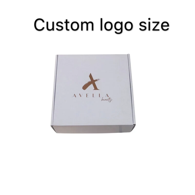 1000pcs paper box Custom size  Logo printing corrugated cardboard packaging shipping mail boxes  clothing