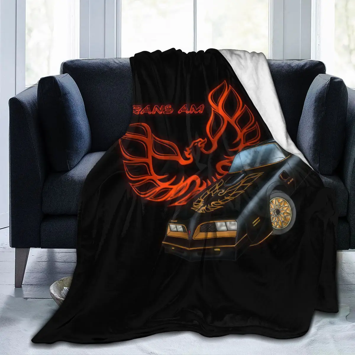 Anime 3D Print Pontiac Trans Am FireBird Plush Throw Blanket Bedspread Blanket Vintage Bedding Square Picnic soft Blanket