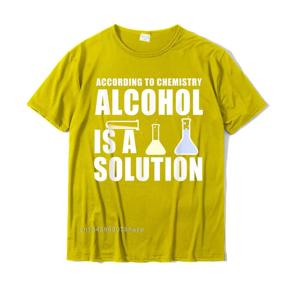 Funny Chemistry Nerd Science Alcohol Solution T-Shirt Cotton Tops Tees For Men Casual T Shirts Print Rife