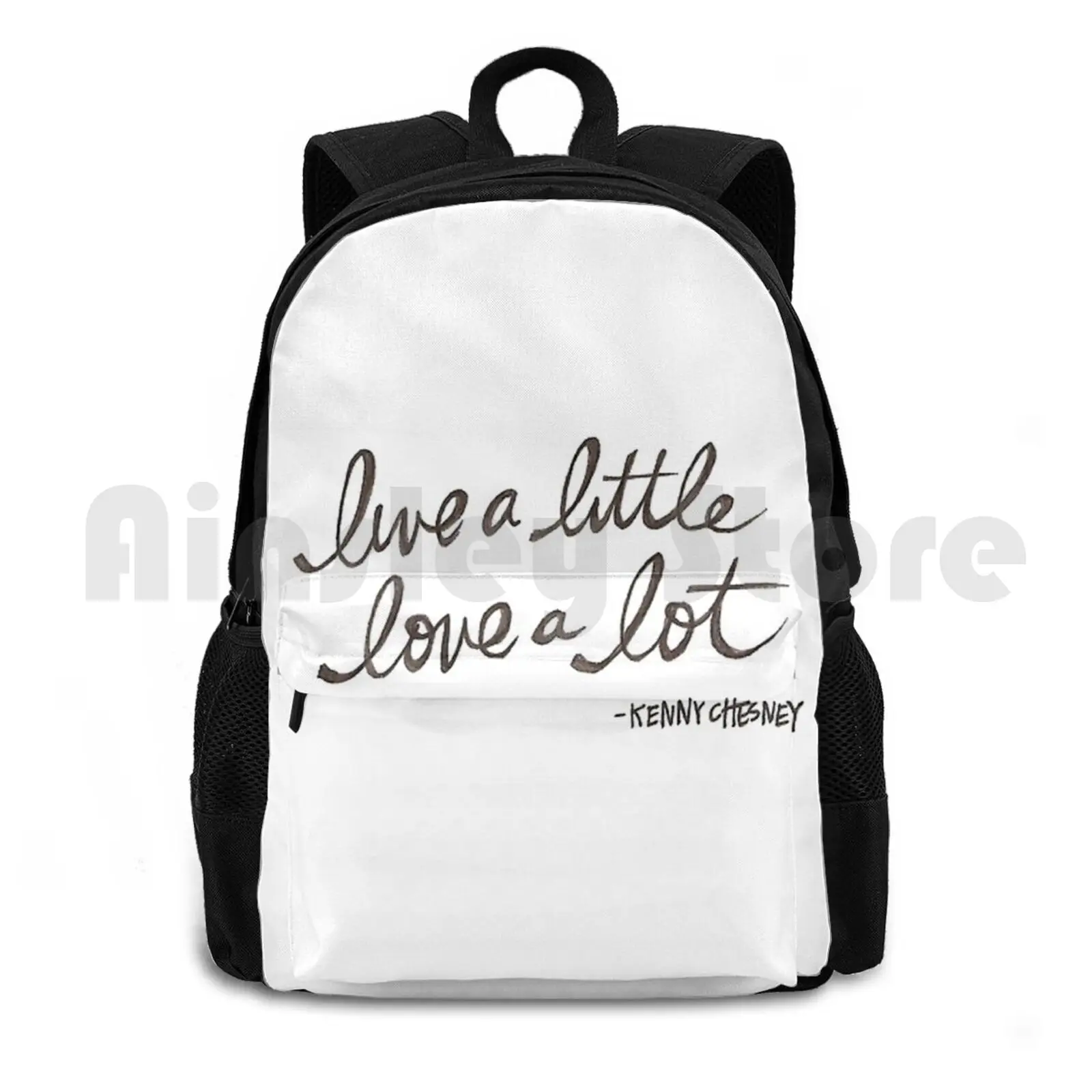 Live A Little Love A Lot Outdoor Hiking Backpack Waterproof Camping Travel Country Music Country Lyrics