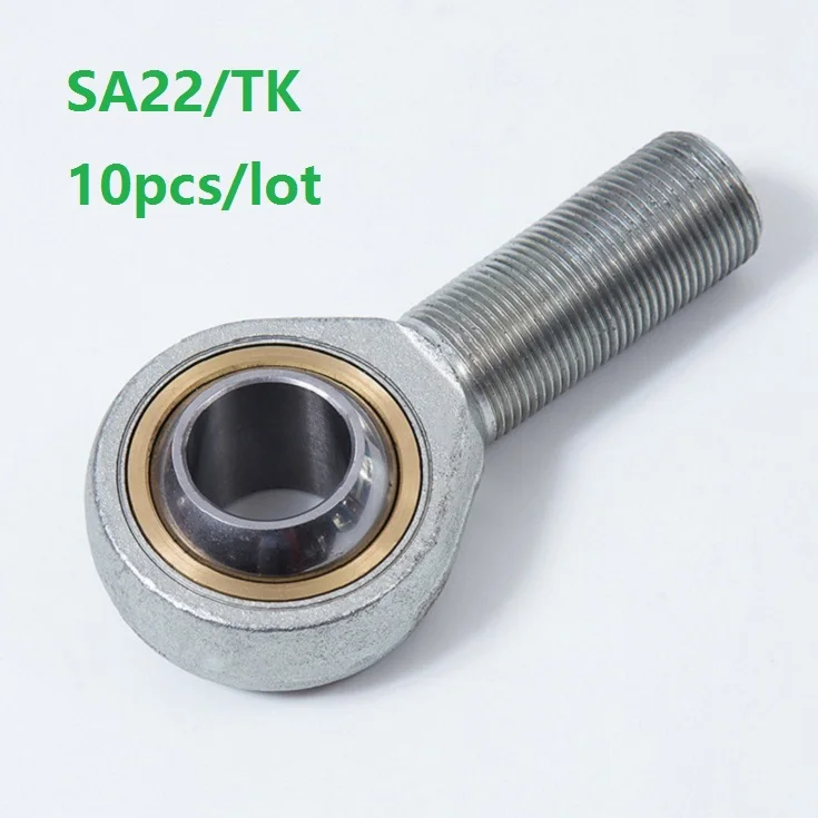 10pcs/lot SA22/TK 22mm Outer male thread metric rod end bearing Male Right /Left Hand Fish Eye shalft power tool auto parts