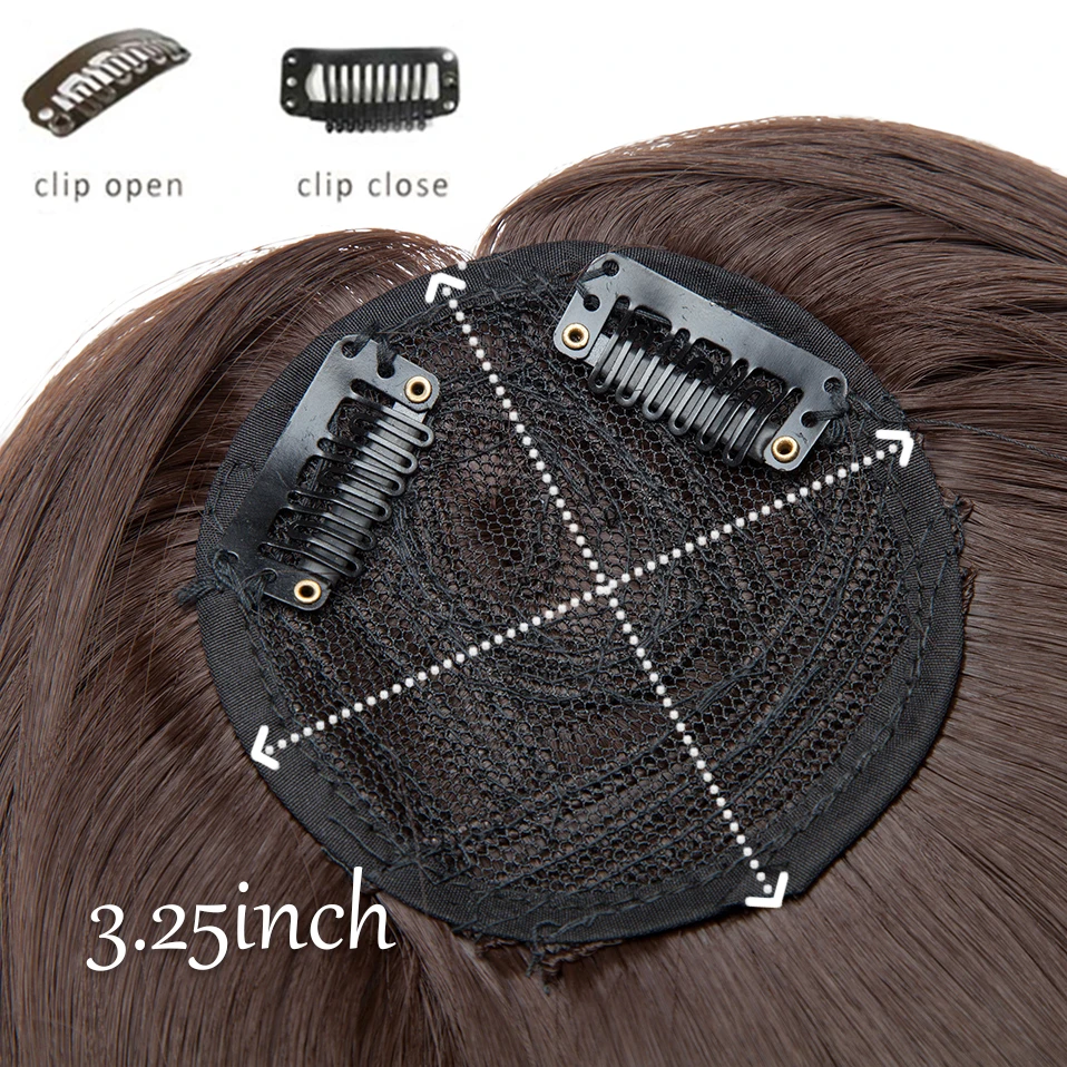 HAIRRO Synthetic Fake Bang Hair Piece Clip In Hair Extension Fake Fringes Bang Women Natural Air Bangs Clip on Bangs