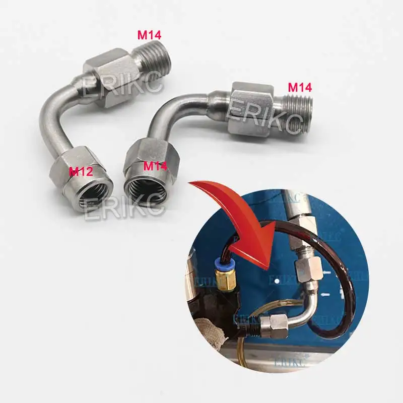 ERIKC Common Rail Tube Conversion Joint Injector Test Bench  Joint Tube for Bosch 120 series, 110 series