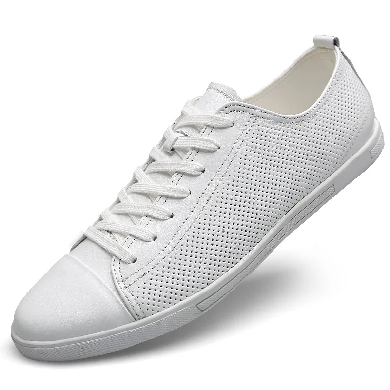 Mens Pure White Shoes Sales Low Leather Sneakers Casual Shoes For Youth Fashion Spring Summer Autumn