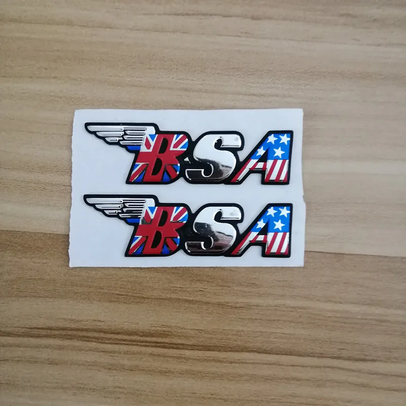 Motorfiets Embleem Badge Decal 3d Tank Wiel Logo Sticker Voor Bsa