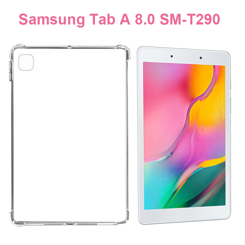 

Shockproof Cover For Samsung Galaxy Tab A 8.0 2019 SM-T290 SM-T295 Case TPU Silicon Transparent Cover Coque Fundas For Tab A8