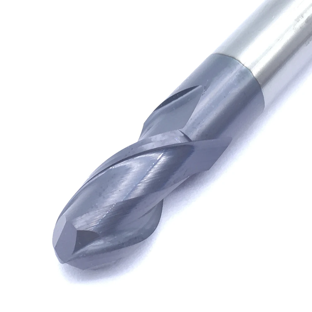 1PC R4.0XD8X60L 2 ขลุ่ย HRC50 ทังสเตนสตีลบอลปลายจมูกเครื่องกัด CNC เครื่องมือตัดคาร์ไบด์ทึบ Ball จมูก