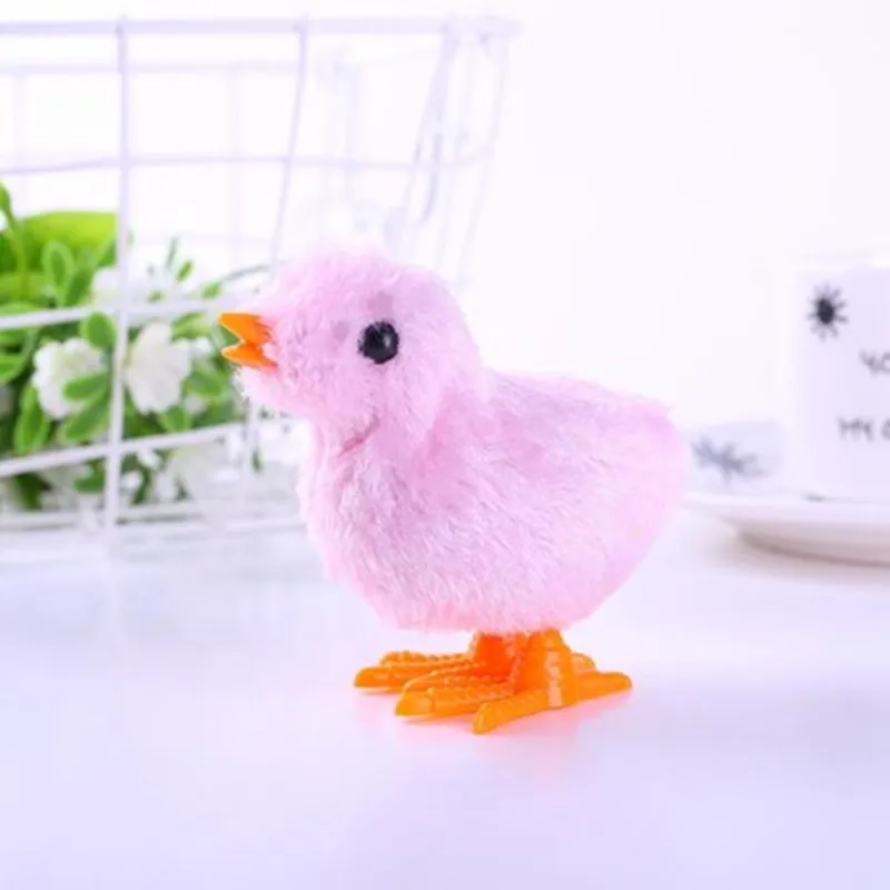 Children Creativity Intelligence Winding Up Plush Chicken Clockwork Toy Small Animal Nostalgic Toys