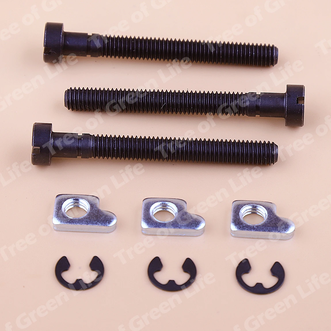 Tensor de parafuso ajustador de corrente 3 argolas, para husqvarna 33 38 40 45 49 motosserra 505230902