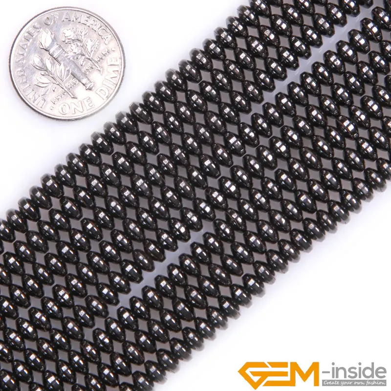 Natural Magnetic Black Hematite Rondelle Spacer Loose Beads For Jewelry Making Strand 15 inch DIY Jewelry Accessorries Bead Gift