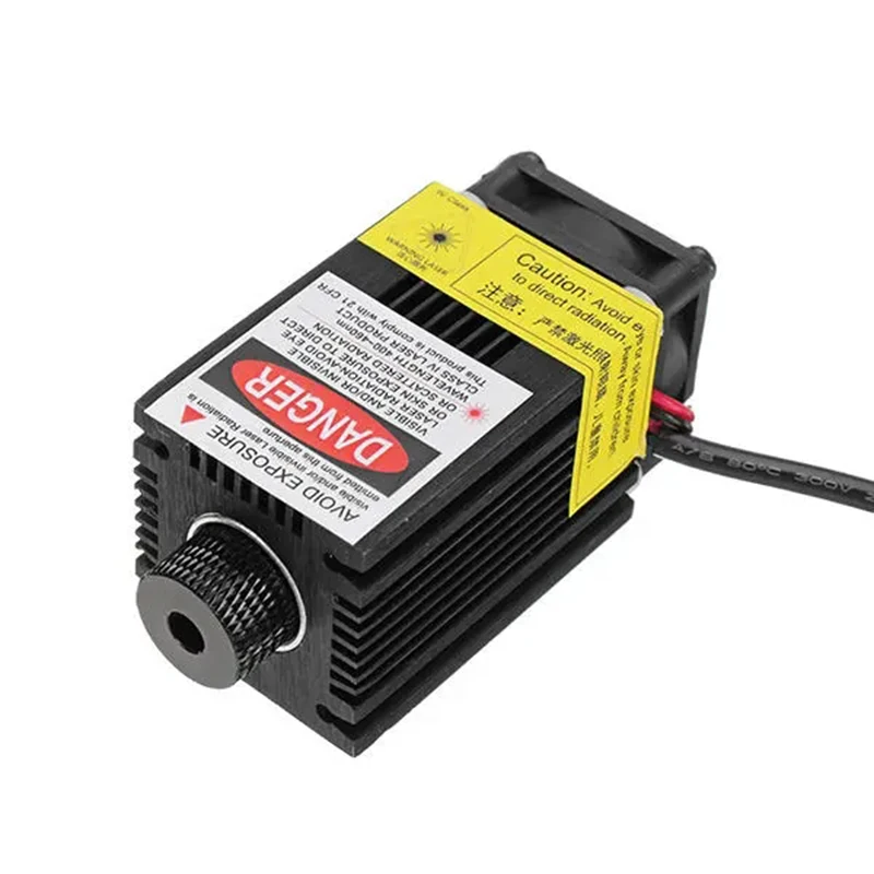 FA02-3500 3500mW modulo Laser blu DC 12V dissipatore di calore ventola di raffreddamento incisore Laser fai da te per EleksMaker