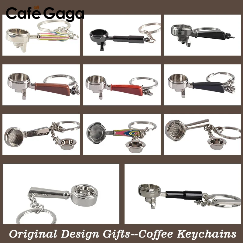 Creative Coffee Keychains Mini Decoration Accessories Original Design Gift Keyring Cafe Creative Barista Competition Gift