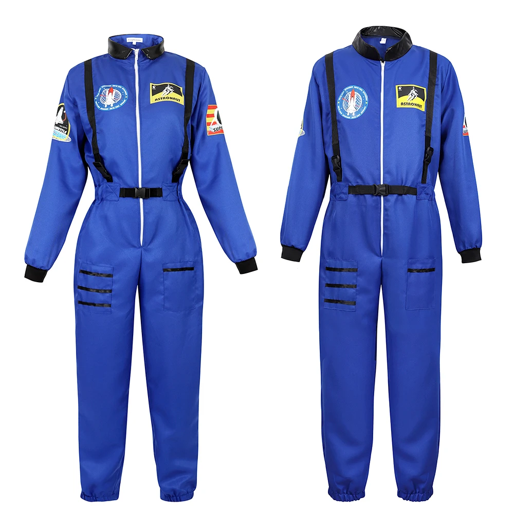 Astronaut Costume Women Man Space Suit Adult Couple Spaceman Halloween Cosplay Astronaut Costume Couples Matching Clothes