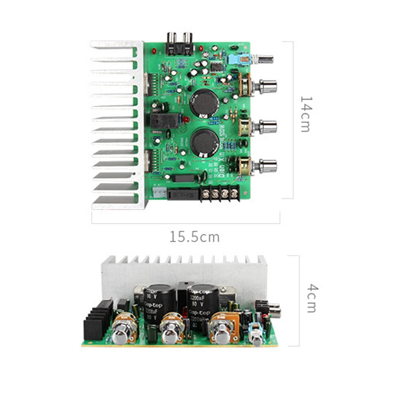 Imagem -02 - Kyyslb-placa Amplificadora de Potência 100w 416ohm com Dois Tamanhos Tda7295 2.0 Canal Alta Potência Febre