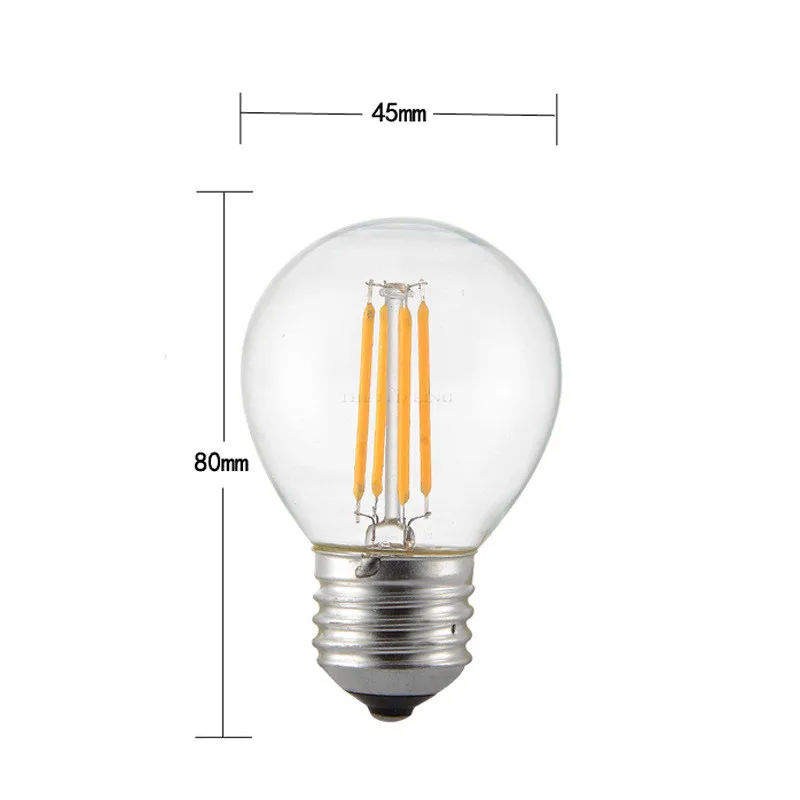 E27 E14 Đèn Led 2W 4W 6W 8W 230V 220V Đèn Dây Tóc Cổ Retro edison 2700K Bóng Đèn Lampada Led G45 C35 C35L