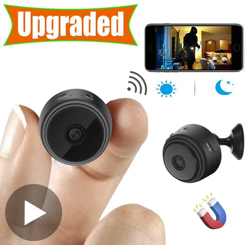 Micro Home Wireless Video CCTV Camera, Mini Vigilância de Segurança com WiFi, IP Camara Sensor, CMOS infravermelho, 2MP Telefon Alarm Camera