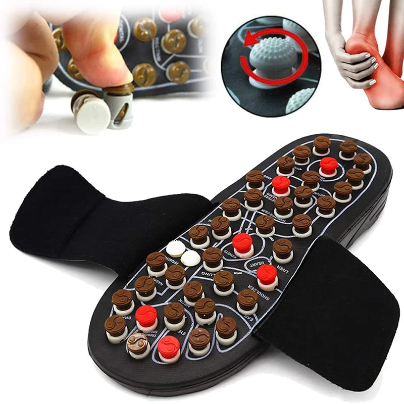 Foot Massage Slippers Acupuncture Therapy Massager Shoes For Foot Acupoint Activating Reflexology Feet Care Ball Roller Slippers