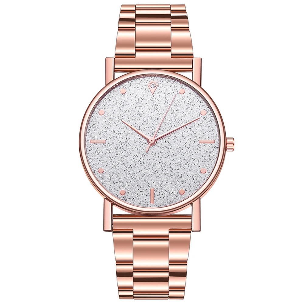 Black Women Watch Nice Pop Brand Luxury  Starry Sky Lady Stainless Steel Band Analog Quartz Wrist Watch For Dropship