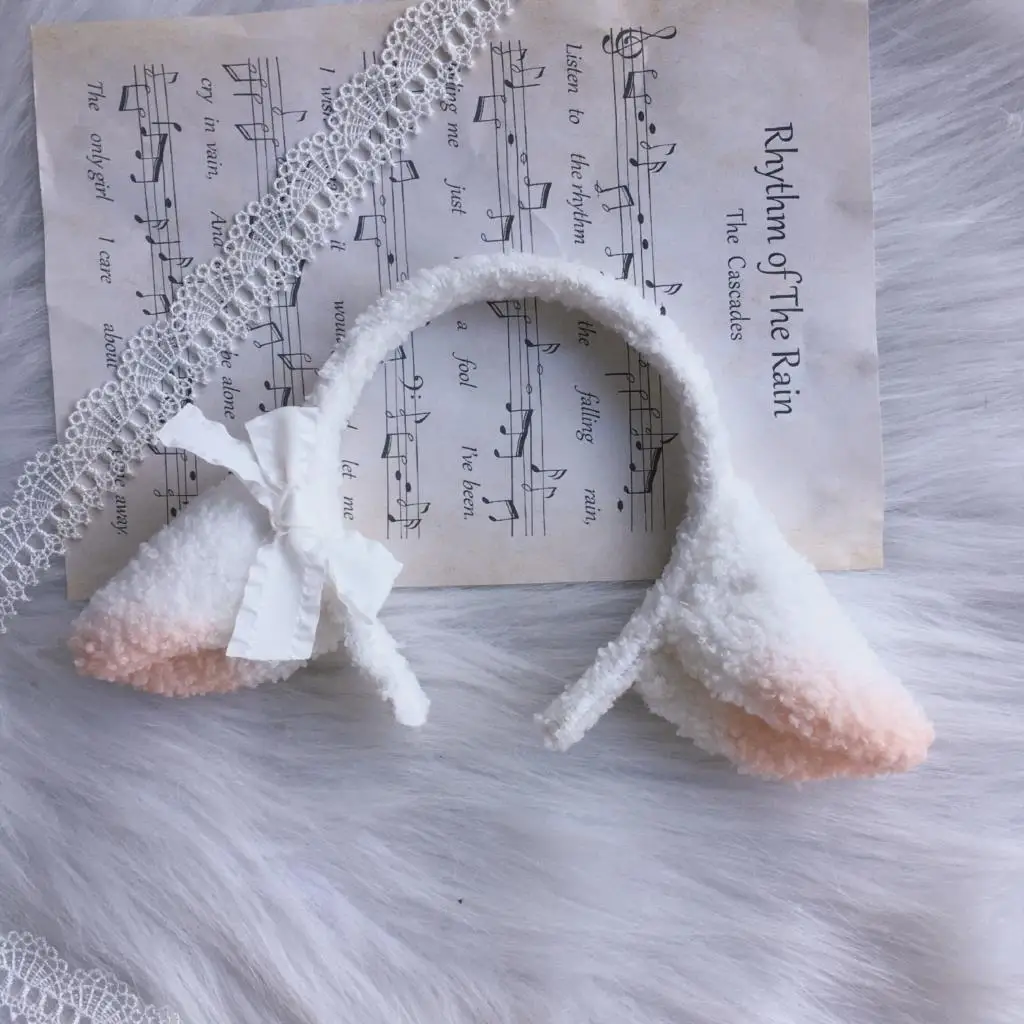 Lolita element lamb ear hair hoop soft sister hair Lolita style hand made small objects