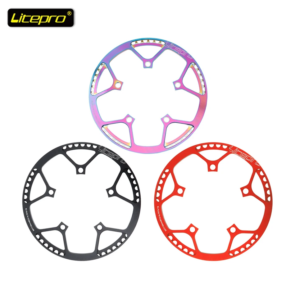 Litepro BMX Bicycle BCD130 Single Disc Gear Round Plate Crank 45/47/53/56 / 58T folding Bike Chainring Crank Chainring