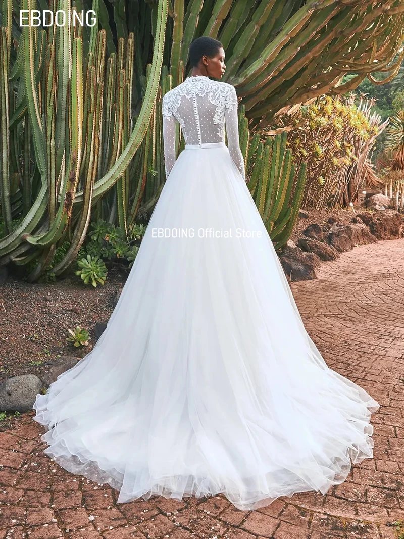 Nieuwste Trouwjurk Voor Bruid A-lijn Kant Diepe Sweetheat Hals Vestidos De Novia Custom Made Plus Size Bruid Jurk