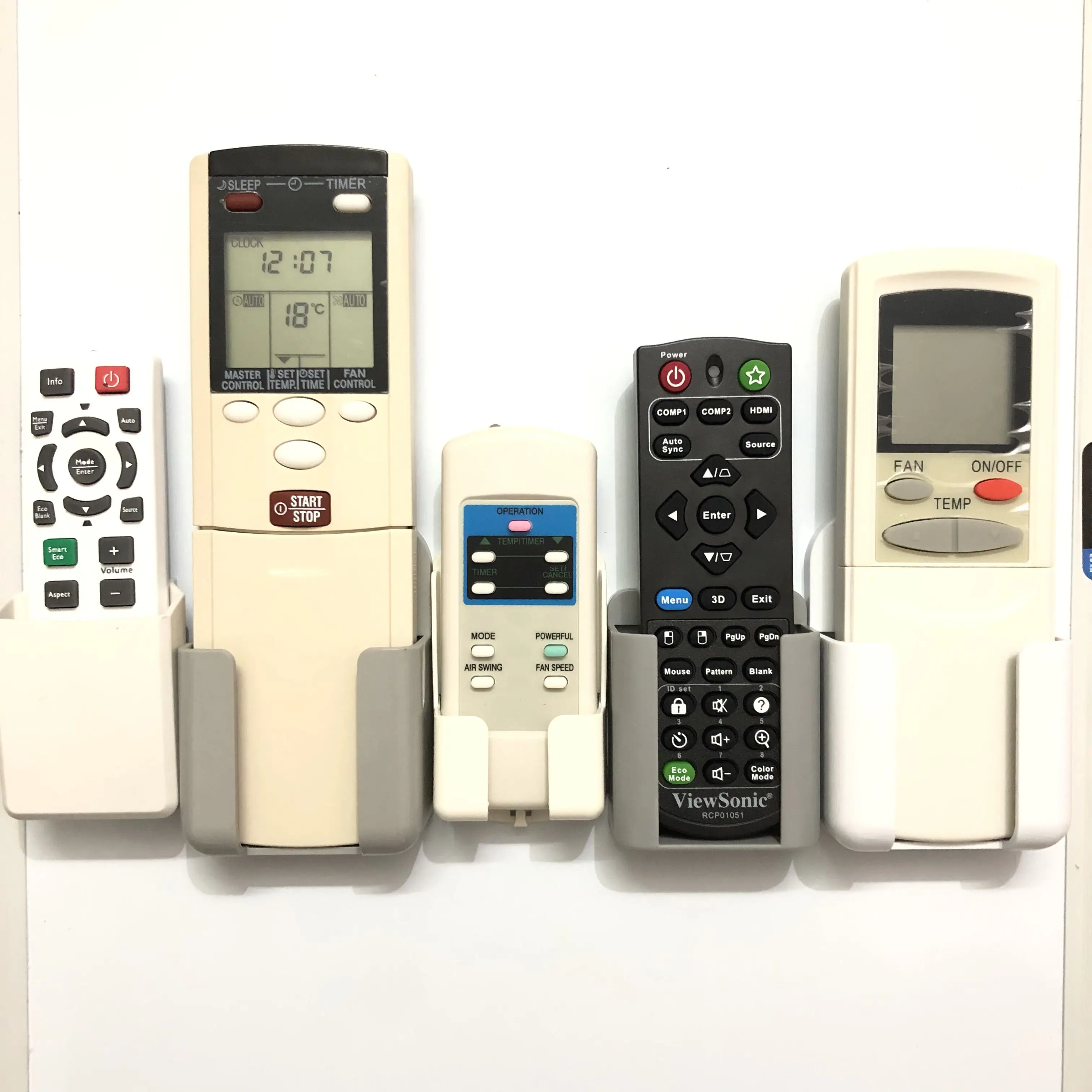 New Conditioner TV DVD Projector Air Wall Mount Remote Control Holder Wall Mounted 62mm*22mm (1.81in*0.86in)