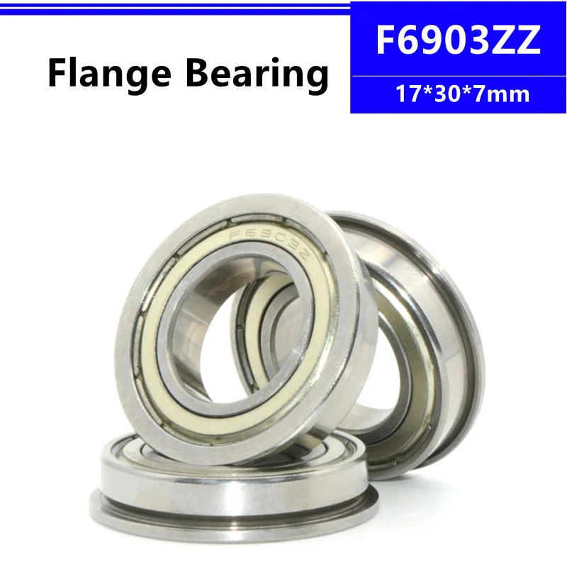 10pcs/50pcs F6903ZZ 17*30*7mm flange deep groove ball bearing 17x30x7mm Flanged bearing F6903