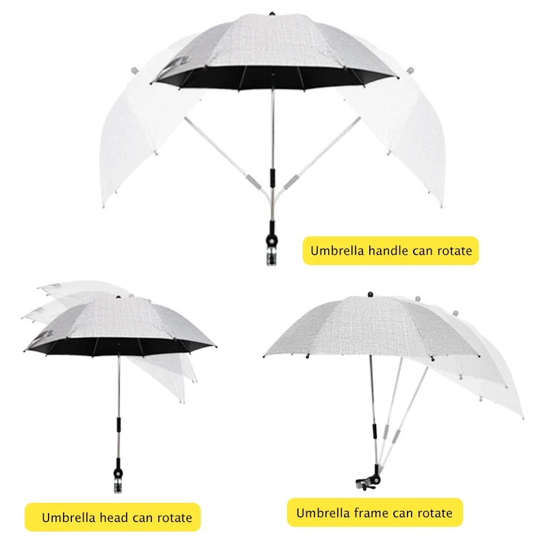 Universal Baby Stroller Umbrella Anti-UV Sun Canopy Cover 360 Adjustable Sunshade Sun Visor Stroller Accessories