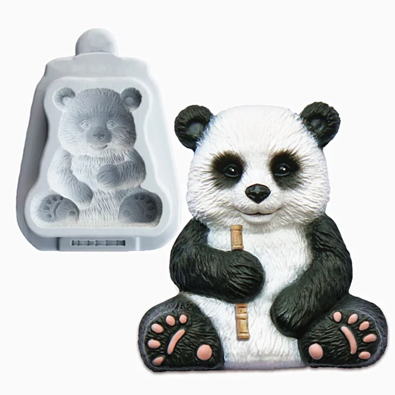 

Cute Panda Silicone Mold Fondant Cakes Decoration Mould Sugarcraft Chocolate Baking Tools Kitchenware For Cakes Gumpaste Form