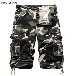 Pantalones cortos Cargo para hombre, Shorts de diseño superior de camuflaje militar, color caqui, prendas de vestir de verano, estilo Hip Hop, informales