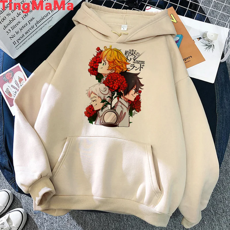 the Promise Neverland hoodies male graphic Korea anime hip hop male sweatshirts hoody 2021 plus size