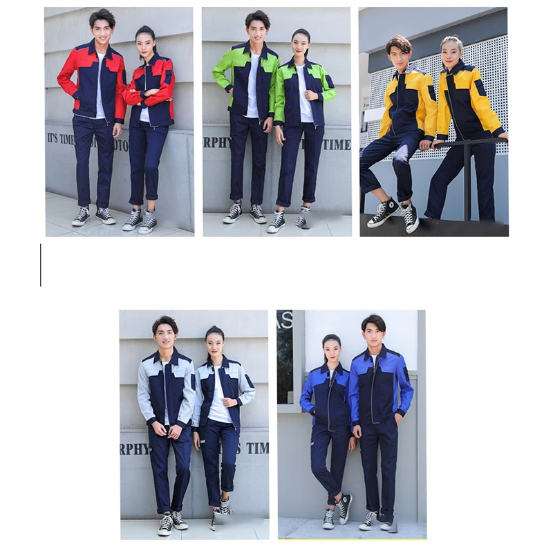 2023 Spring Working Clothing Men Women Patchwork Uniforms Durable Mechanical Auto Car Repair Mechanic Workshop Unisex Coveralls