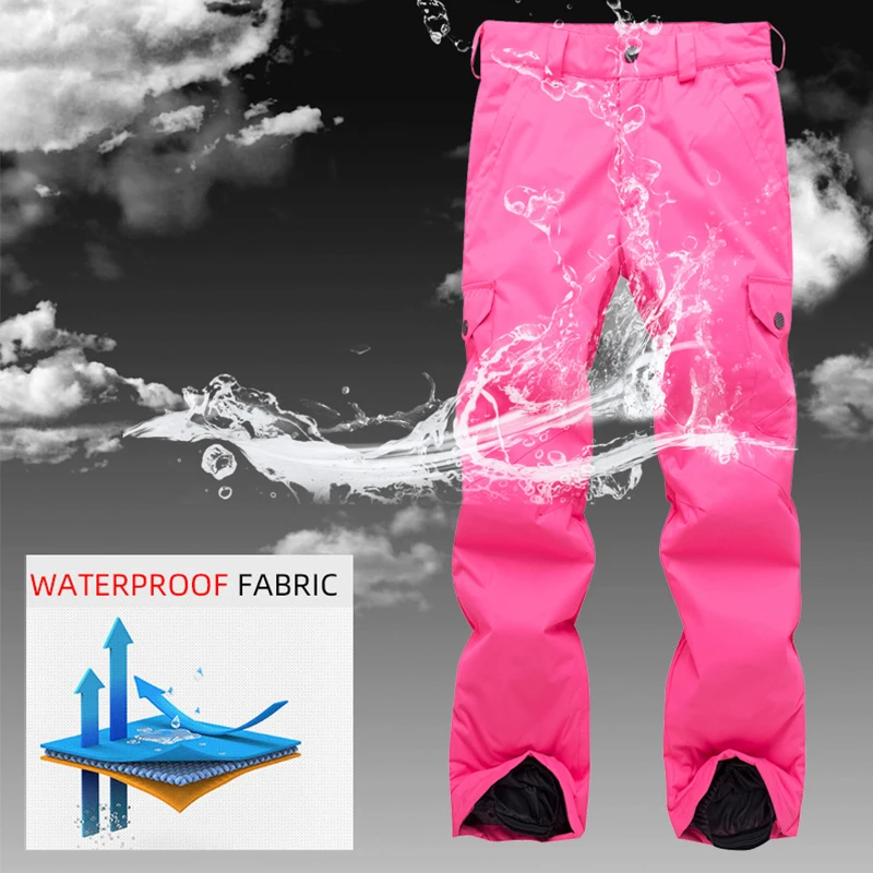 

2021 Update Women Thick Warm Snow Pants Winter Ski Pants Camping Hiking Skiing Trousers Waterproof Windproof Pants For Female