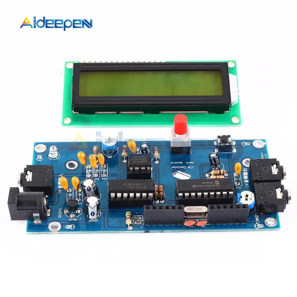 CW Decoder Morse Code Reader Morse code Translator Ham Radio Essential Module Include LCD DC7-12V/500mA