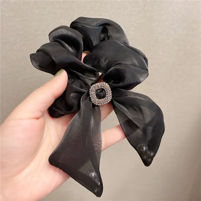 

Women Lady Fashion Elastic Hair Ring Luxury Chiffon Hair Rubber bands Rope Headbands Ties Hair Accessories for Women & Girls