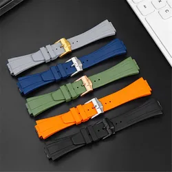 Premium Fluoro Rubber Watch Band for Casio G-SHOCK GA-2100 2110 GM-110 GM-5600 Men Sport Silicone Metal Butterfly Buckle Strap