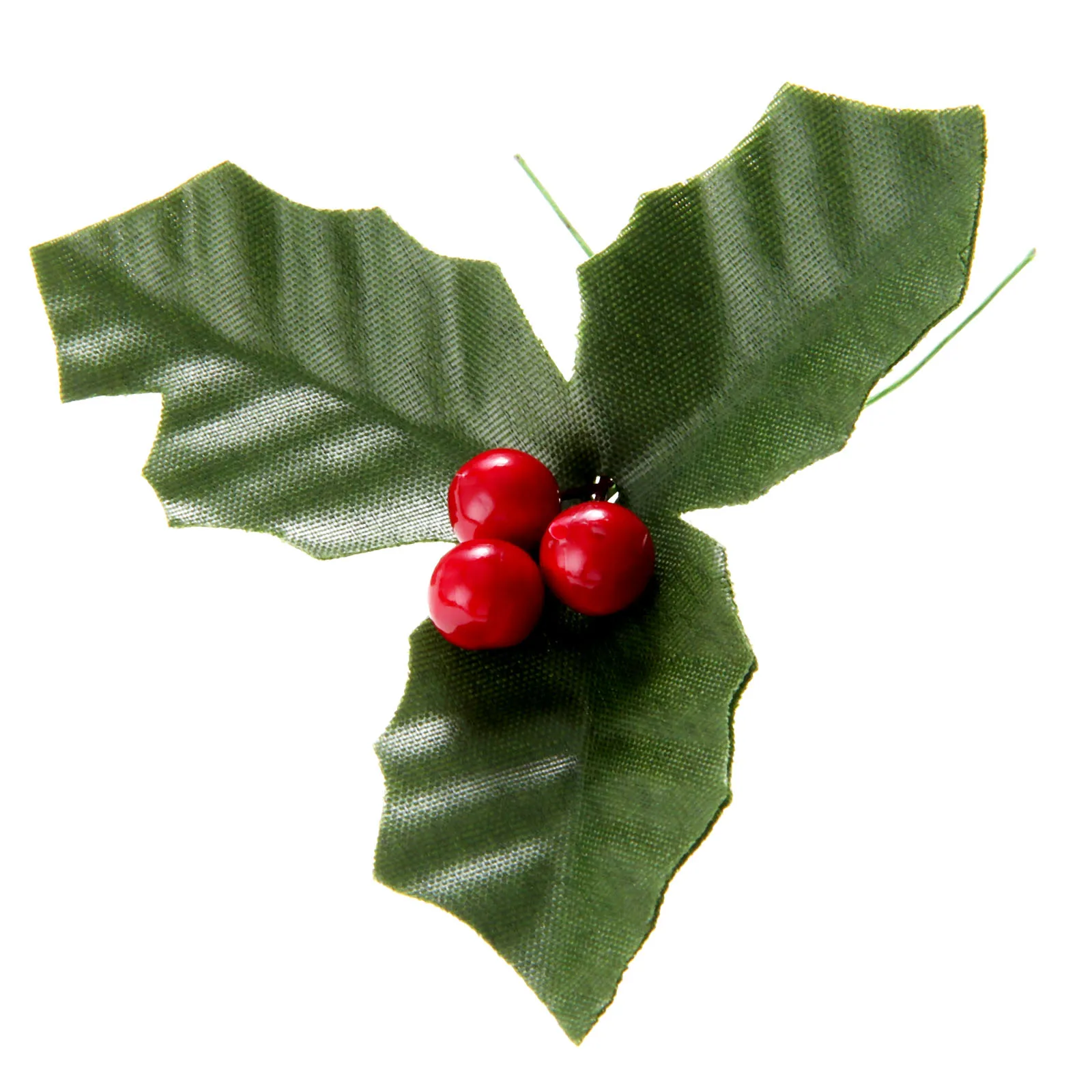 50pcs Dark Red Artificial Holly Berries Cherry Little Fruits & 50pcs Green Fake Leaves Leaf Wedding Home Decoration