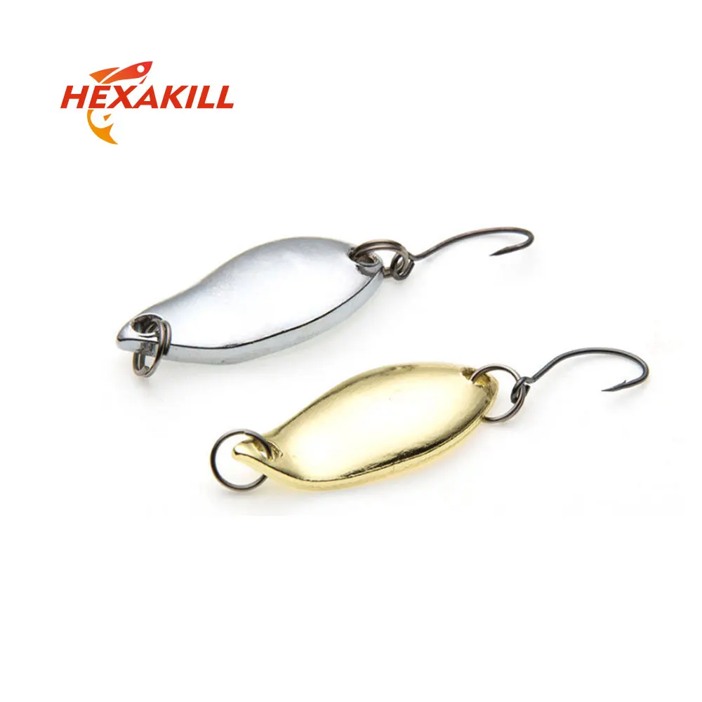 1pcs 2.5g/3.5g/5g fishing Spoons Trout Lures  Metal Bait  Artificial Bass Hard Sequin Paillette Metal Steel Hook Tackle Lures