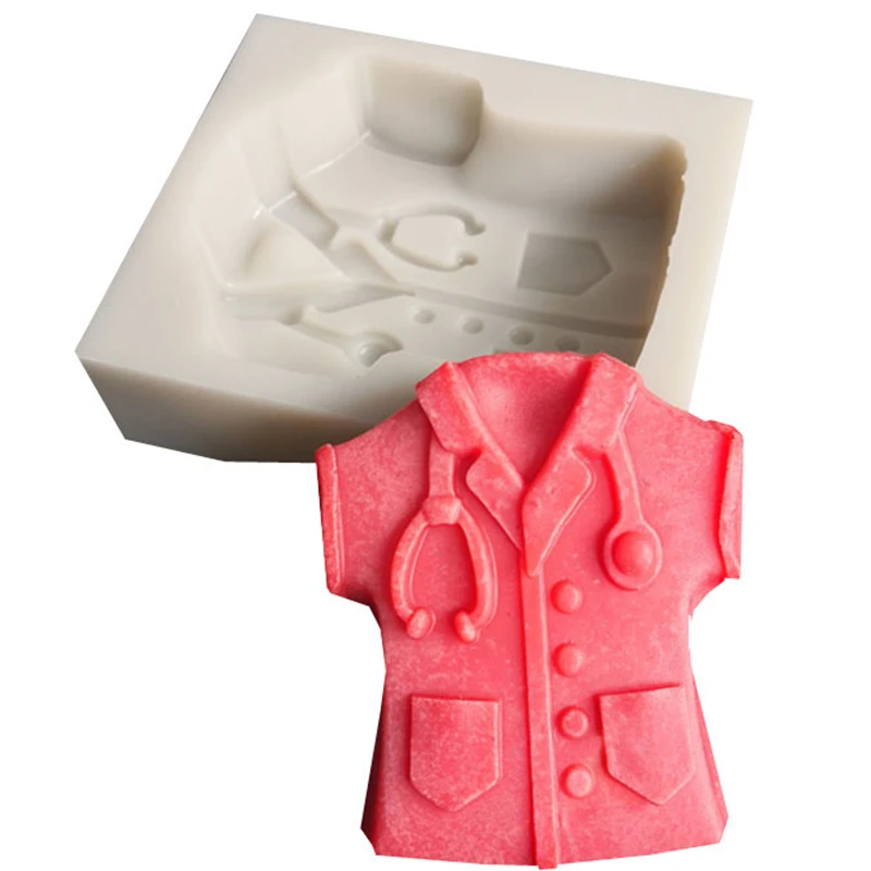 Doctor Shirt Clothes Silicone Mold Cookie Cupcake Baking Fondant Party Cake Decorating Tool Candy Chocolate Gumpaste Molds M144