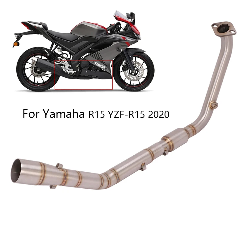 

Выхлопная труба для мотоцикла Yamaha R15 YZF-R15 2020, выхлопная труба Mid Link, выхлопная труба 51 мм глушитель, выхлопная труба из нержавеющей стали