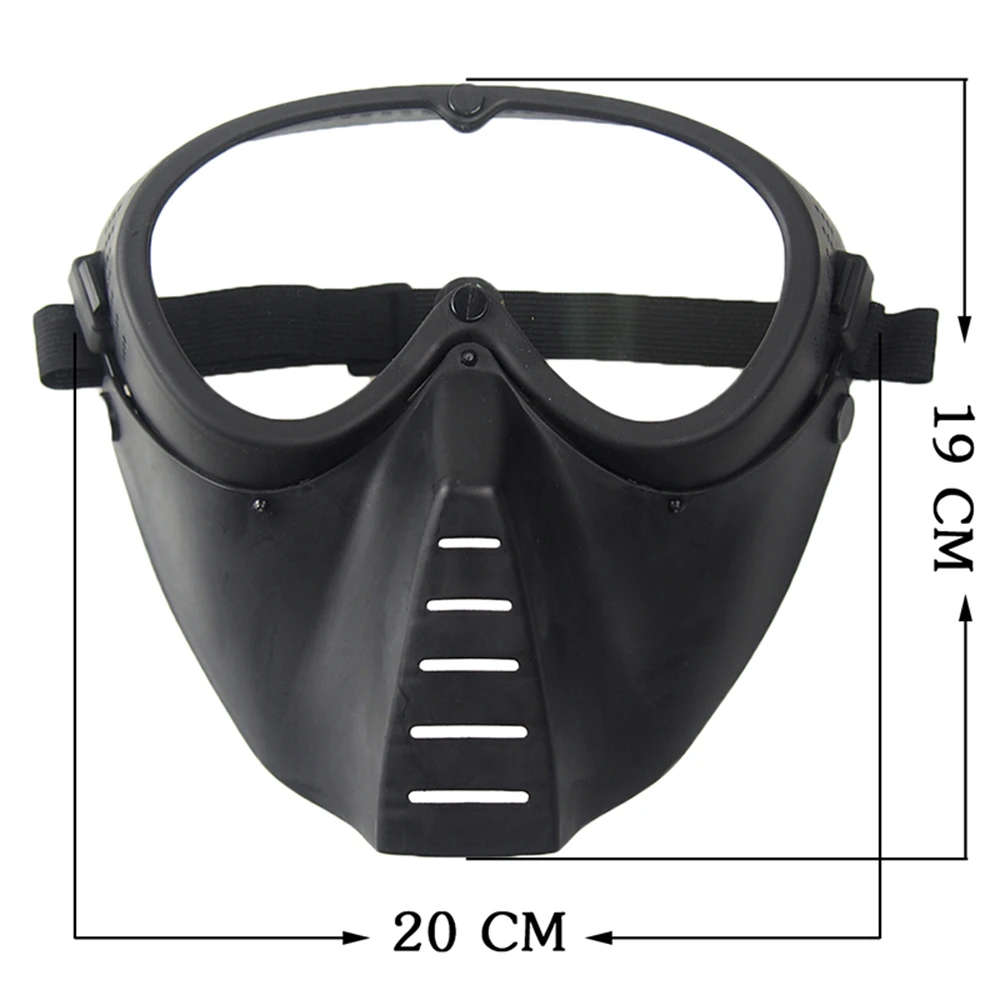 Airsoft Steel Mesh Full Face Mask Paintball Protective Bee Fly Mask Metal Mesh/Lens Tactical Hunting CS Game Equipment