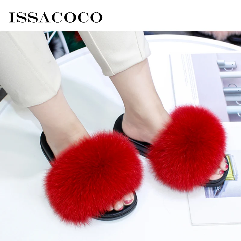 Women's Shoes Fluffy Furry Fur Slippers Sandals Slides Home House Slippers Fur Slides For Women Flip With Fur Shoes For Summer