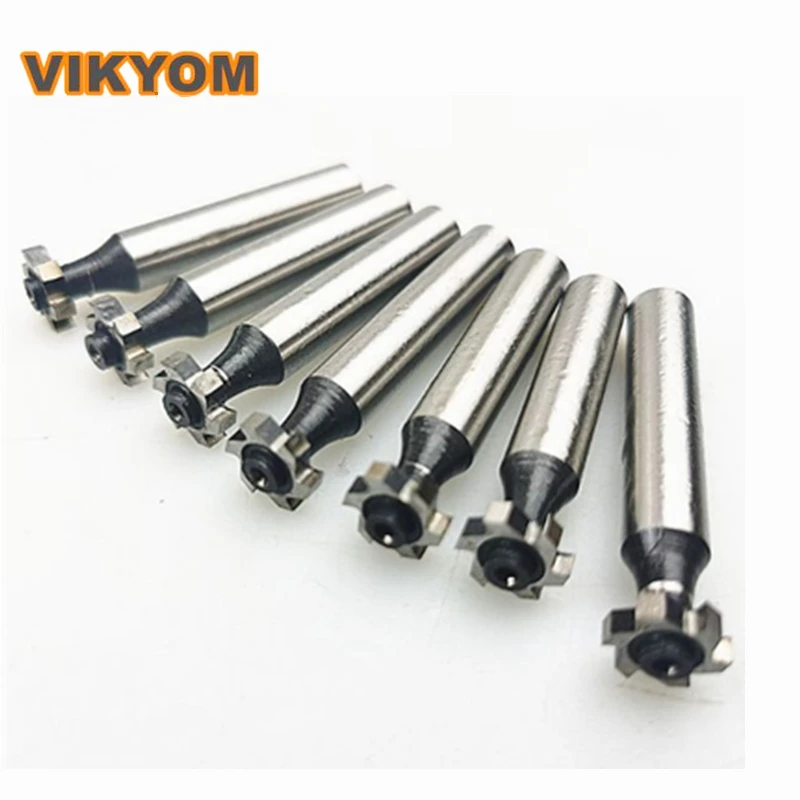 Semicircular keyway milling cutter W6542 high speed steel straight shank crescent cutter 2.5X10 3X13 4X16 5X19 5*22