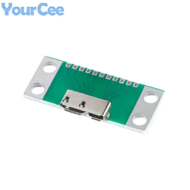 2pcs Micro-B USB 3.0 Micro B Type-B Adapter Test Board USB3.0 11pin Female Socket Connector Board Convertor Plate