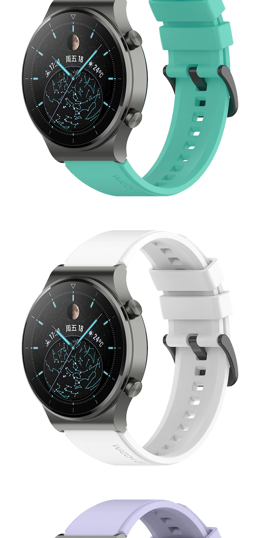 22mm offizielles Silikon band für Huawei Uhr GT 2 3 Pro Armbänder Original Armband für Huawei GT2 GT3 GT4 Pro 46mm Armband – Detail 6