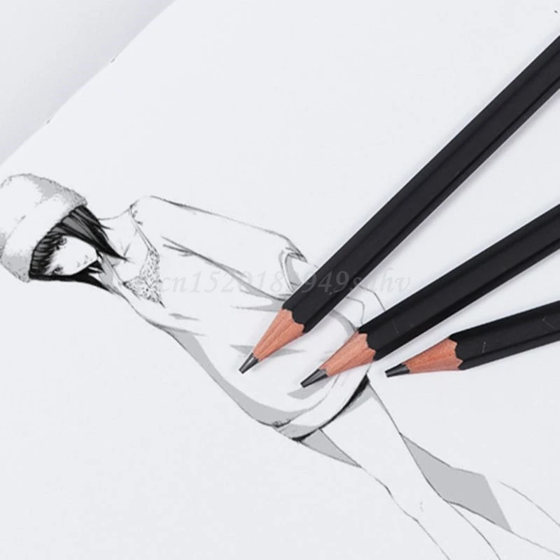 12 teile/schachtel Graphit Bleistift Skizze Zeichnung Schreiben 2H HB 2B 3B 3H 4B 5B 6B 8B 10B Büro schule Liefert