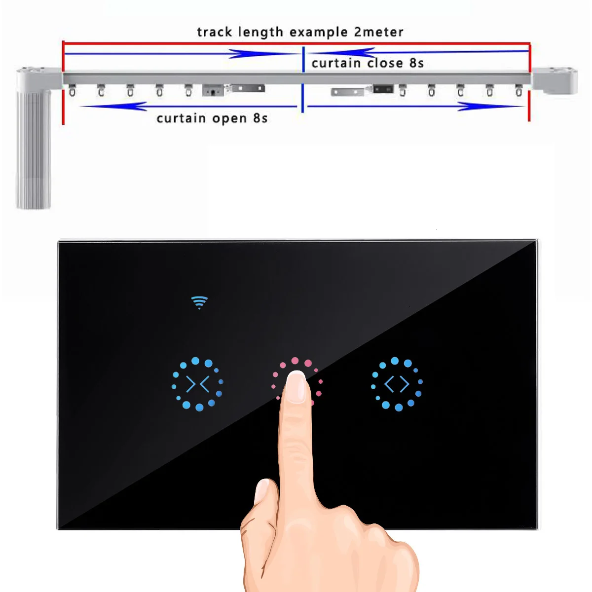 Ewelink smart curtain motor Electrical Blinds WiFi Switch Touch APP Voice Control by Alexa Echo Google Home AC 110 V 220V  EU/US