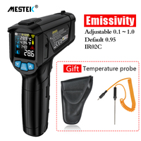 digital infrared thermometer with temperature probe 800C thermometer gun Non-contact Temperature Hygrometer Tester dropship