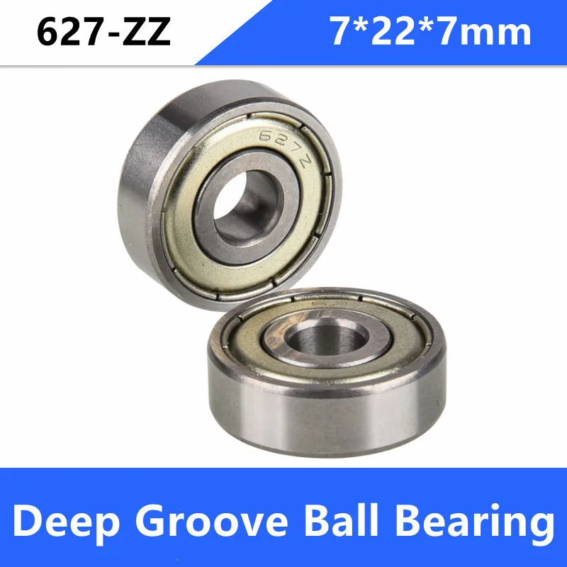 50/100pcs  high quality  627ZZ miniature ball bearing 627 627Z  627-2Z shielded deep groove ball bearings 7*22*7mm