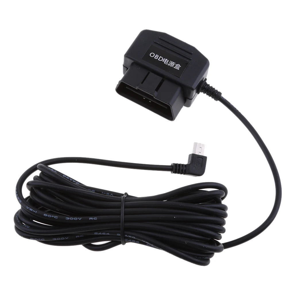 12/24V to 5V/3A Dash Cam / Car Video Recorder Hardwire Kit DVR OBD Buck Line